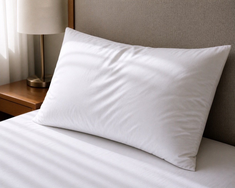 White hotel pillow