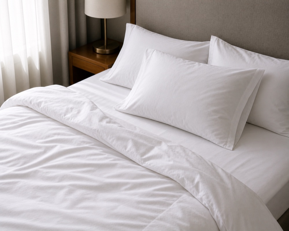 Complete white bed set