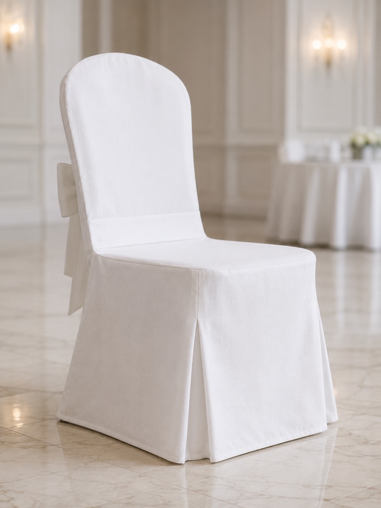 White cloth chair cover